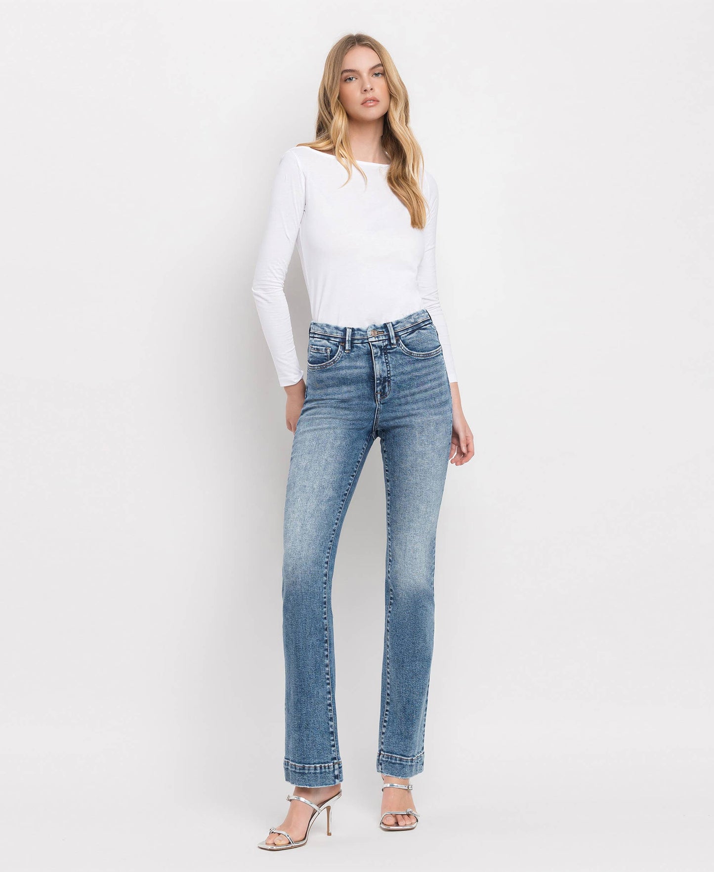 TUMMY CONTROL HIGH RISE BOOTCUT JEANS - Southern Sassy Boutique