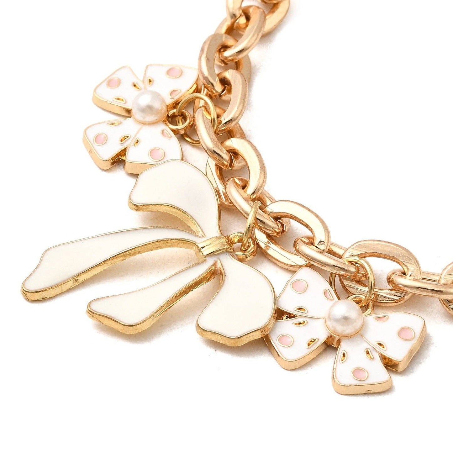 Elegant Pearl Flower Pendant Bag Extender Chain DP25H629