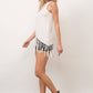 Rhinestone Hotfix Studded Stripe Jersey Tank