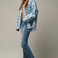 High Stretch Mid Rise Ripped Girlfriend Jeans