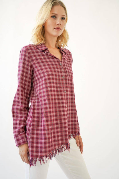Plaid Flannel Shirt - Southern Sassy Boutique