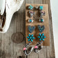 6 Pair Western Navajo Style Rhinestone Stud Stud Earring Set