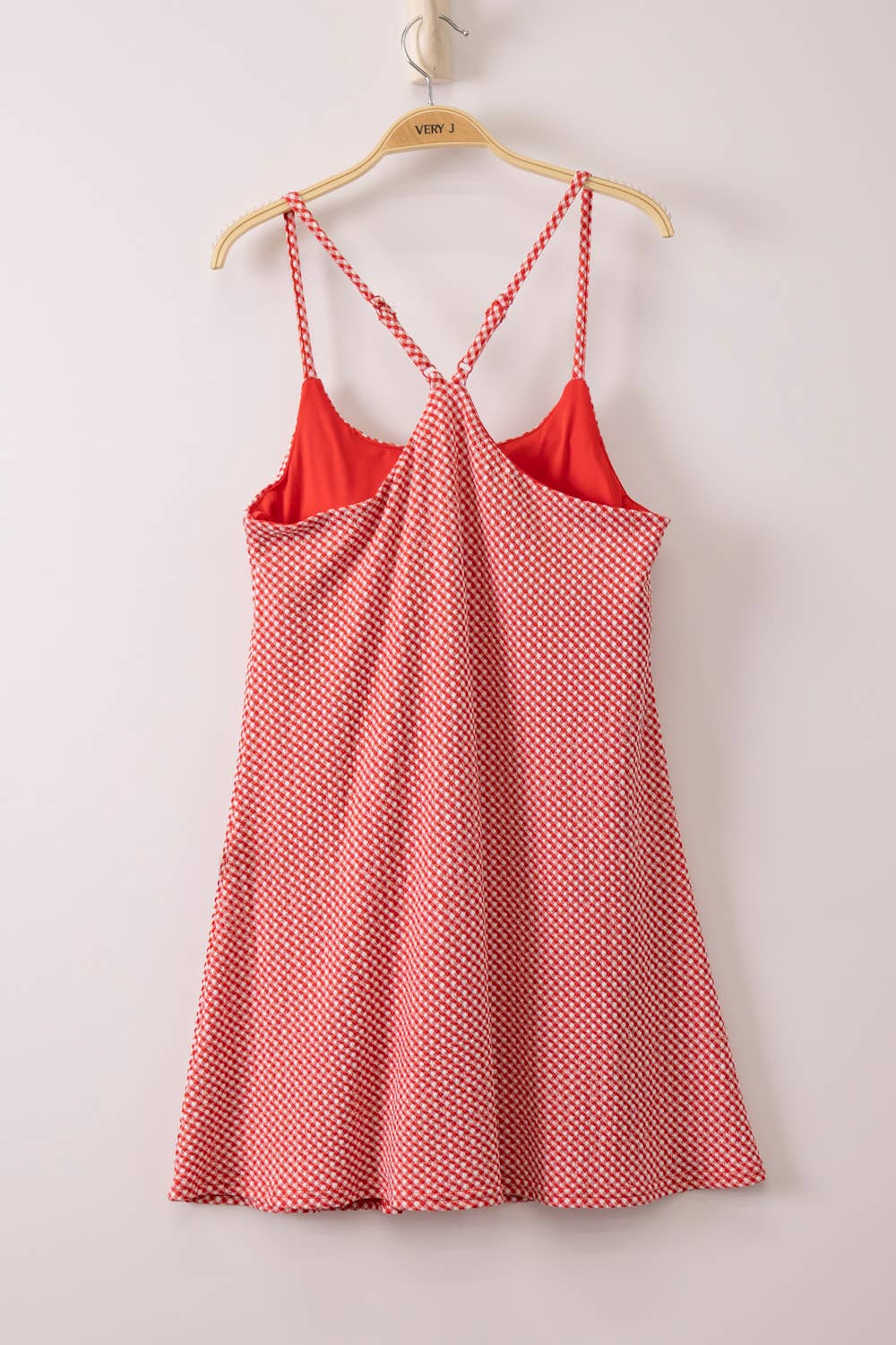 ND32119 - Textured Checkered Knit Activewear Tennis Dress