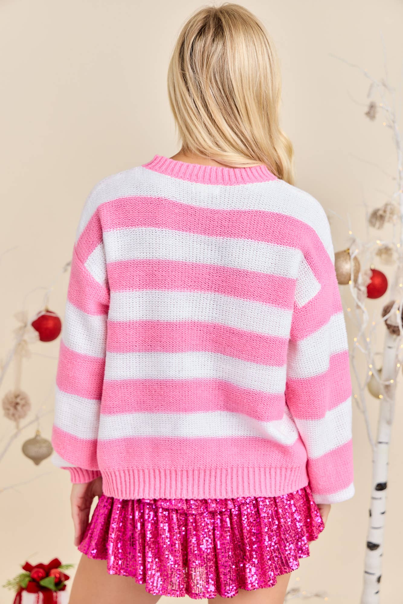 Santa Baby Sweater Featuring Bold Embroidered