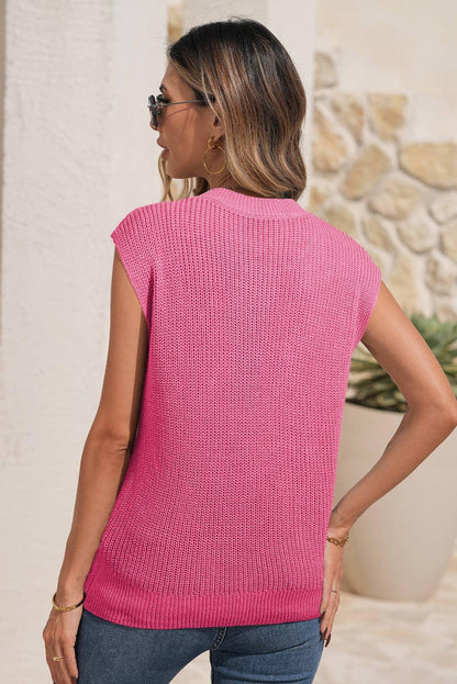 Western Cowboy Embroidery Round Neck Sleeveless Sweater - Southern Sassy Boutique