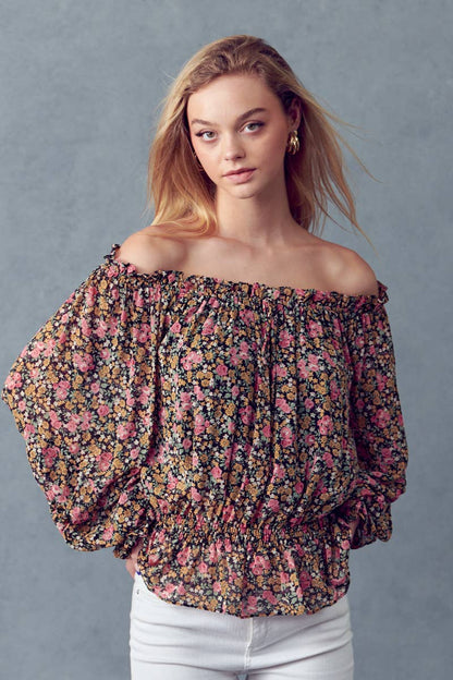 Off-Shoulder Floral Top