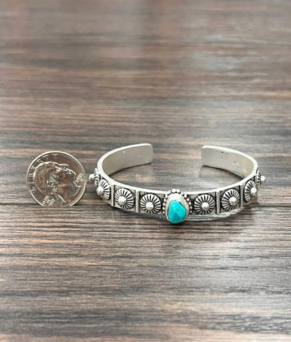 710923, Turquoise Cuff Bracelet - Southern Sassy Boutique