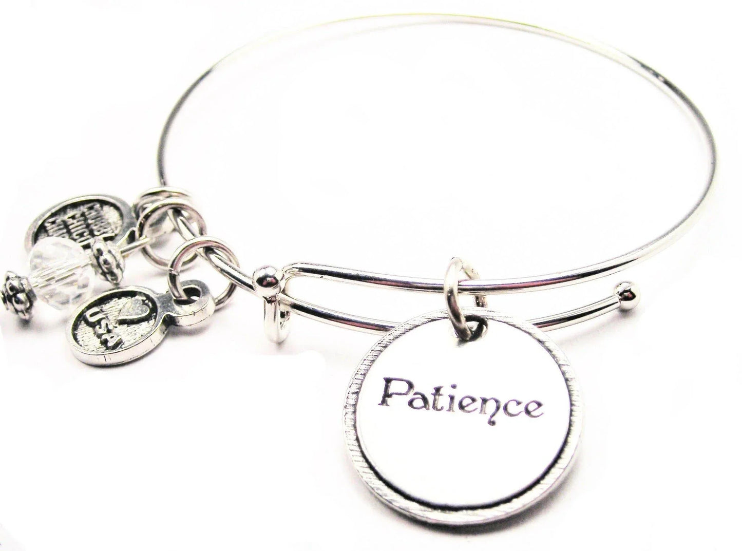 Patience Expandable Bangle Bracelet Positivity Mindfulness - Southern Sassy Boutique