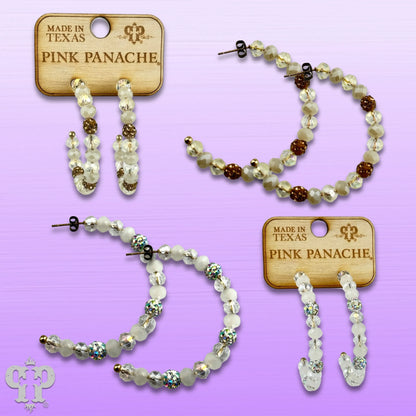 Faceted bead hoop earring - Southern Sassy Boutique