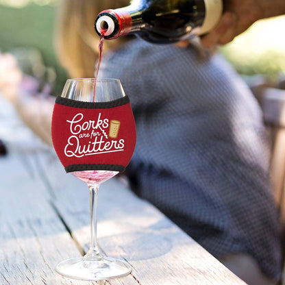Corks are for Quitters Wine Glass Sleeve - Southern Sassy Boutique