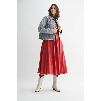 STYLISH EMBROIDERED DENIM JACKET