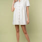 Short Sleeve Solid Denim Dress