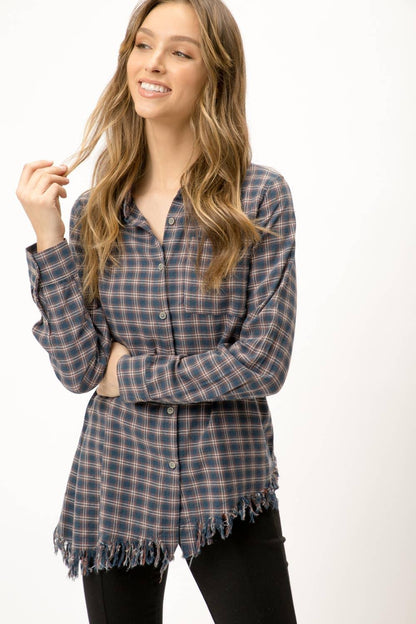 Plaid Flannel Shirt - Southern Sassy Boutique