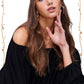 Off Shoulder Balloon Sleeve Top