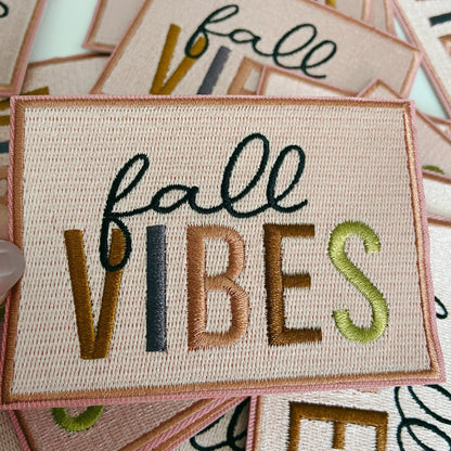 3.5" Fall Vibes - Embroidered Hat Patch - Southern Sassy Boutique