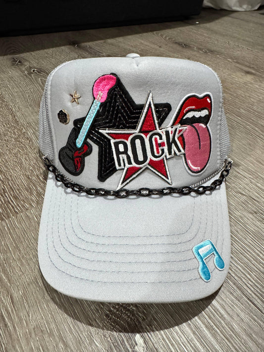 Rock Star Themed Trucker Hat - Southern Sassy Boutique