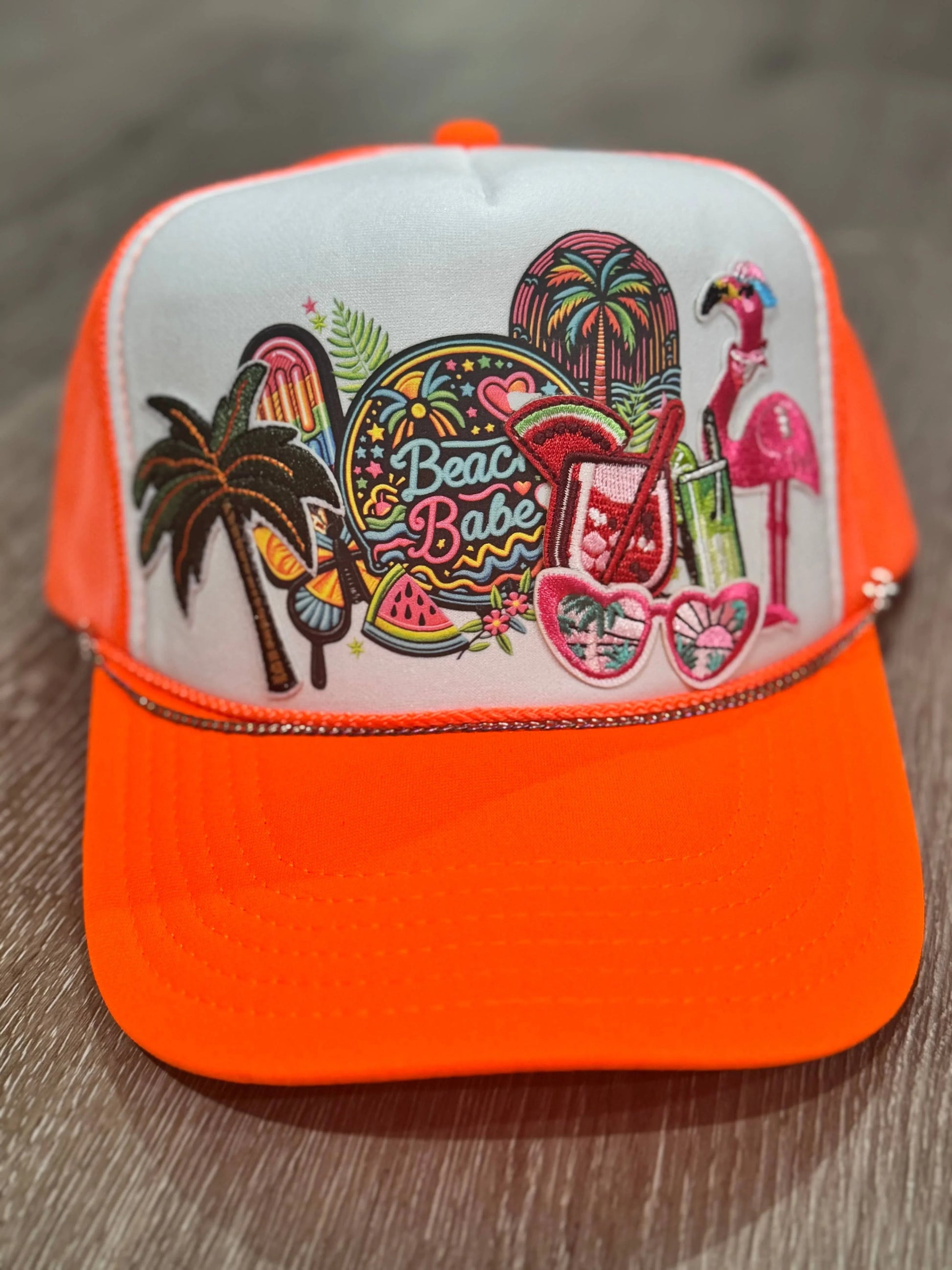 Beach Babe Neon Trucker Hat - Southern Sassy Boutique