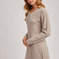CABEL KNIT V-NECK SWEATER MINI DRESS