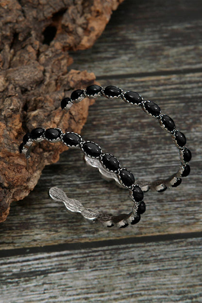 Gem Inlay Retro Earrings - Southern Sassy Boutique