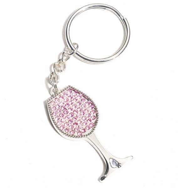 Keychain - Pink Rhinestone - Southern Sassy Boutique