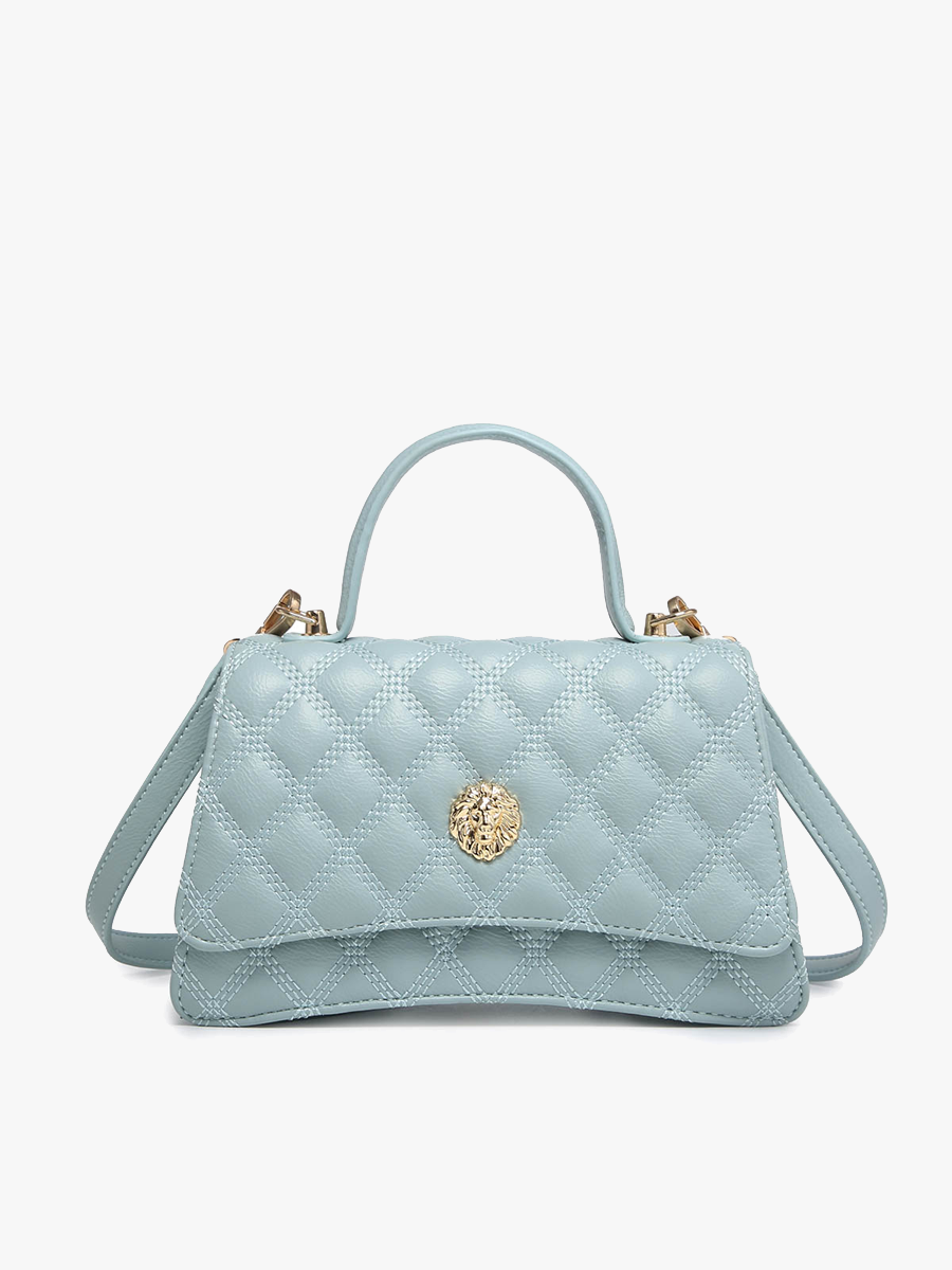 Leona Quilted Lion Head Satchel