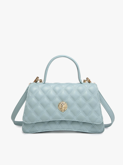 Leona Quilted Lion Head Satchel