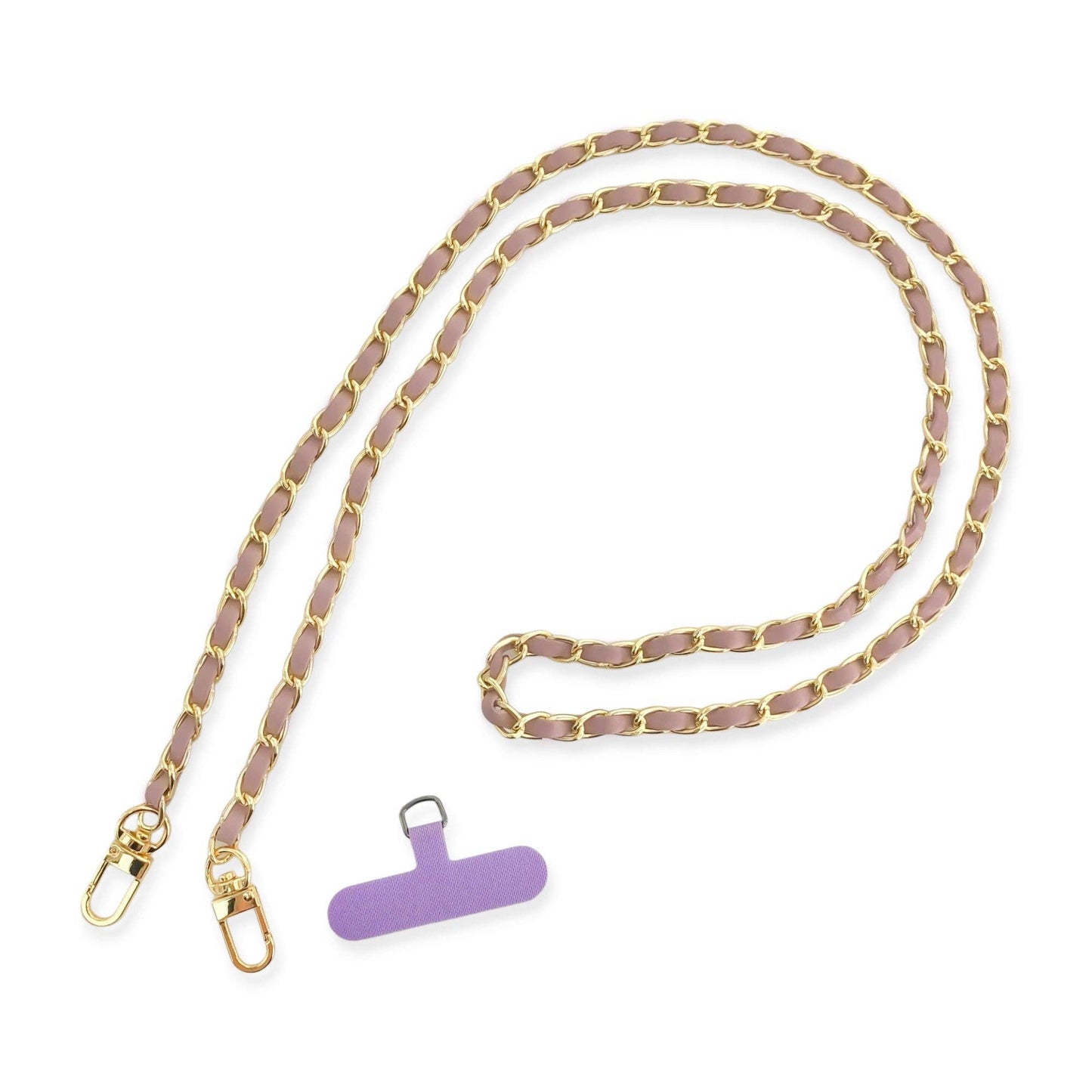Long Faux Vegan Leather Phone Chain