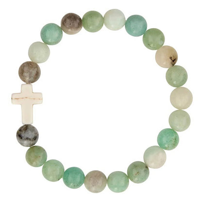 Stone Cross & Bead Bracelets - Southern Sassy Boutique