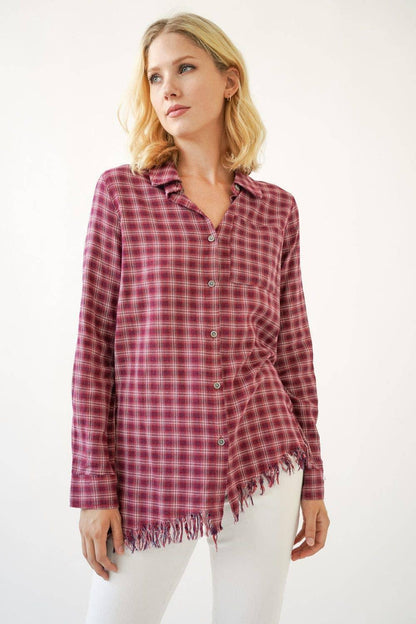 Plaid Flannel Shirt - Southern Sassy Boutique
