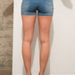 High Rise Rhinestone Studs Denim Shorts