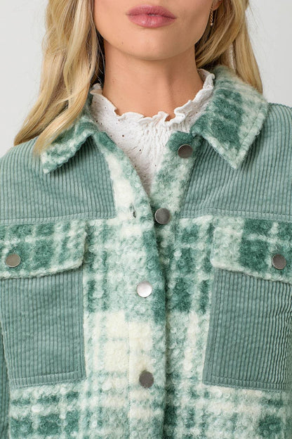 Mixed Media Shacket - Southern Sassy Boutique