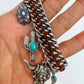 Western Charm Concho Bracelet - Cactus Arrow Conch Steer