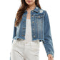 Ladies Distressed Denim Jacket
