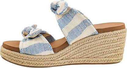 Corkys-Tie the Knot Wedge Natural Stripe