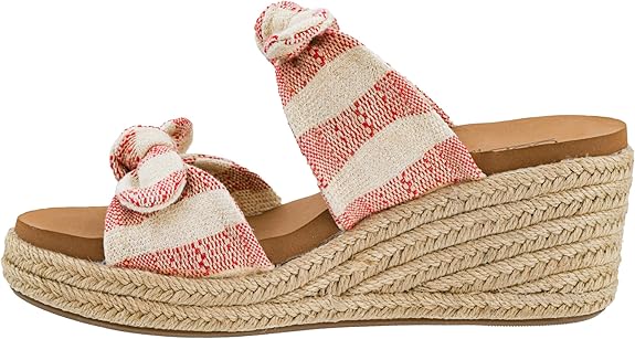 Corkys-Tie the Knot Wedge Natural Stripe