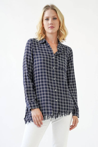 Plaid Flannel Shirt - Southern Sassy Boutique