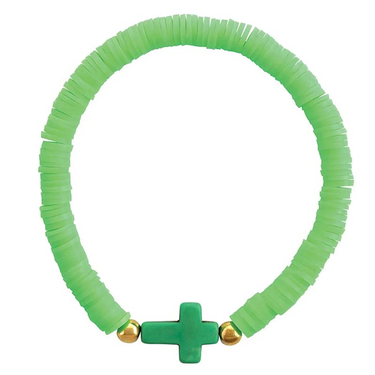 Ceramic Cross Elastic Bracelets - Southern Sassy Boutique