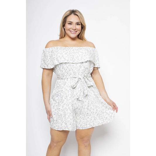 Floral Flounce Off Shoulder Romer