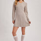 CABEL KNIT V-NECK SWEATER MINI DRESS