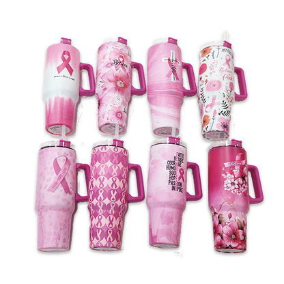 Insulated Cup 40 oz PINK Awareness - Southern Sassy Boutique