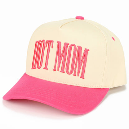 Hot Mom Letter embroidered Trucker Hat
