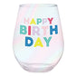 Jumbo Wine Glass - Happy Birthday - Multi