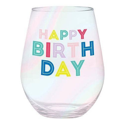Jumbo Wine Glass - Happy Birthday - Multi - Southern Sassy Boutique