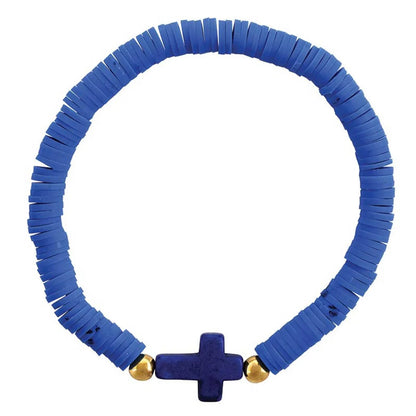 Ceramic Cross Elastic Bracelets - Southern Sassy Boutique