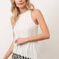 Rhinestone Hotfix Studded Stripe Jersey Tank