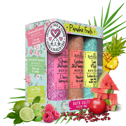Paradise Fruits Bath Salts Gift Set | Women| Teens