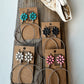 Western Flower Stone Hoop Earrings