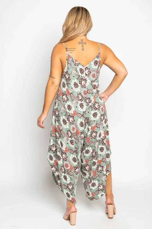 Floral Print Jumpsuit - Southern Sassy Boutique