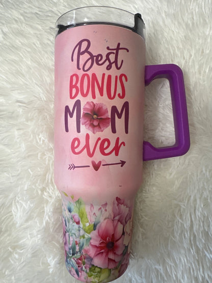 Celebrate Mom Theme 40oz Insulated Cup - Southern Sassy Boutique