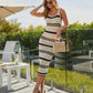 Striped Knit Maxi Dress